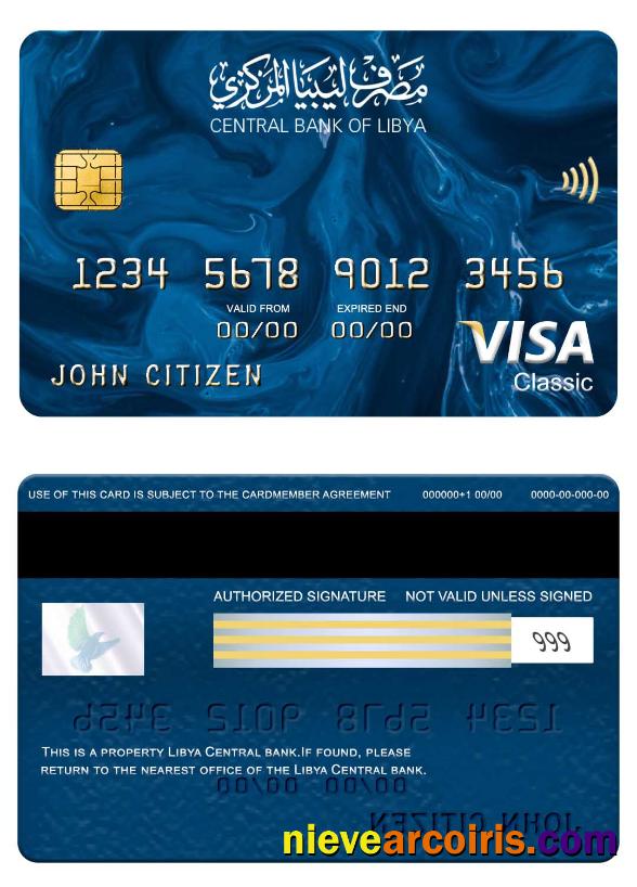 Libya Central Bank visa classic card